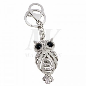 Brelok metalowy OWL z kryształkami_KC17-014
